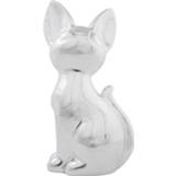 👉 Dieren spaarpot zilver Siamese Katten/poezen 21 Cm - Spaarpotten 8720276055925