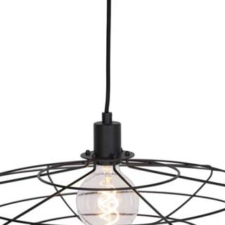 👉 Draadlamp zwart One Size Vintage 60cm hangend - Laurent 8718881087752