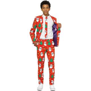 👉 Verkleedpak blauw polyester Color-Rood jongens OppoSuits Holiday Hero mt 134-140 8719323589070