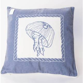 👉 Sierkussen blauw katoen One Size Color-Blauw Plant & More - Set van 2 Sierkussens 45 x cm Blauw/Octopus 7433645582540