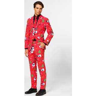 👉 Verkleedpak rood polyester 48 Color-Rood mannen OppoSuits Christmaster heren maat 8718719271353