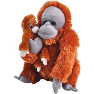 👉 Knuffel bruin pluche One Size Color-Bruin baby's Wild Republic orang-oetan moeder/baby 30,5 cm 92389234763