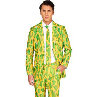 👉 Verkleedpak geel polyester m Color-Meerkleurig mannen Suitmeister Sunny Yellow Cactus heren maat 8719874023559