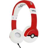 👉 Koptelefoon rood wit kunststof One Size Color-Rood OTL Pokémon Pokeball junior 15,5 cm 20W rood/wit 5055371622981