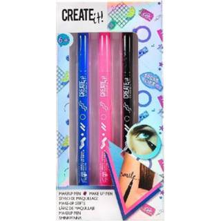 👉 Pennenset kunststof One Size Color-Meerkleurig meisjes Create It! make-up Poptastic 3-delig 8712916098560