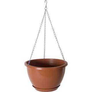 👉 Terracotta kunststof One Size Color-Oranje Gerimport hangbloempot 27 x 16 cm 8430540237932