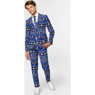 👉 Verkleedpak blauw polyester Color-Blauw jongens OppoSuits Merry Mario mt 134-140 8719874032551