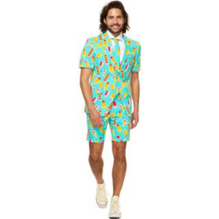 👉 Verkleedpak blauw polyester Color-Meerkleurig mannen OppoSuits zomer Iceman heren lichtblauw mt 52 8719323581623