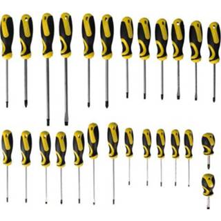 👉 Schroevendraaierset geel One Size Color-Geel HQ-Power koolstofstaal 26-delig 5410329697334