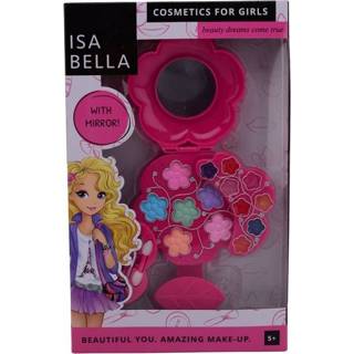 👉 Spiegel roze kunststof One Size Color-Roze meisjes Isa Bella make-upset met 17-delig 8711866276608