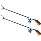 👉 Grijparm zwarte zwart kunststof Pakket van 12x stuks afvalgrijpers/grijparmen 82,5 cm