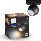 👉 Opbouwspot wit zwart Philips Hue Buckram 1-Spot White Ambiance 8719514339200