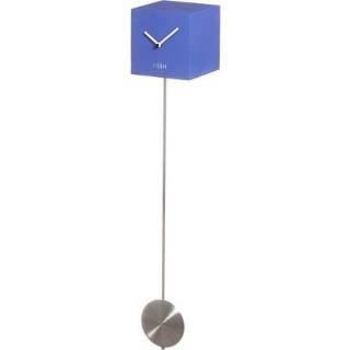 👉 Wandklok blauw hout One Size Color-Blauw Fisura Pendulum Retro met Slinger 8435436703782