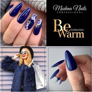 👉 One Size donkerblauw Modena Nails UV/LED Gellak Be Warm - Fall Night 7,3ml. 8720512575804