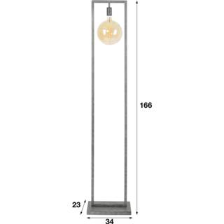 👉 Industriële vloerlamp zilver metaal One Size Color-Zilver Sifra oud 8720239811391