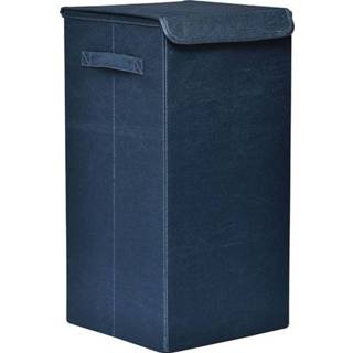 👉 Wasmand blauw MDF polyester One Size Praktische Opvouwbare met deksel en handvaten, 60x30x30cm – Peacock Was sorteerder Opbergmand Opvouwbaar Draagbaar MDF/Polyester 8720359704771