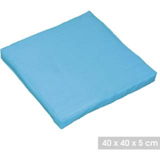 Terrasstoel blauw polyester One Size Stoelzitting – Kussen voor in de Tuinstoel Tuinkussen Comfortabel 40x40x5 cm 8720359706324