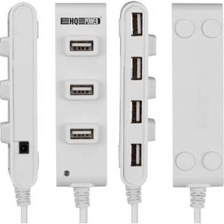 👉 Stekkerdoos wit ABS One Size Color-Wit HQ-Power USB 2.0 high speed 7-voudig 10 cm 5410329715540