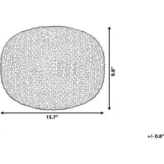 👉 Poef grijs katoen s One Size Color-Grijs lichtgrijs CONRAD 4260580921515