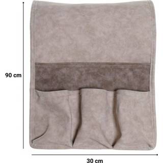 👉 Organizer suede One Size bruin Orange85 Armleuning - voor Bank 90 x 30 cm 8720663540904