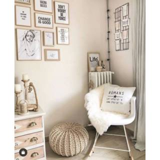 👉 Poef beige katoen l One Size Color-Beige CONRAD 4260580923502