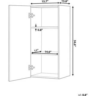 👉 Wandkast grijs MDF One Size Color-Grijs BILBAO 4251682214995