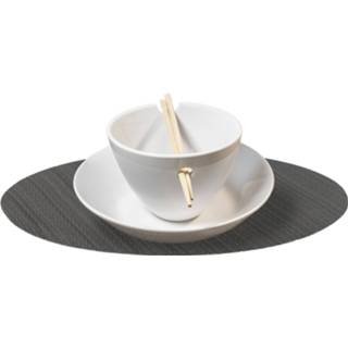 👉 Placemat grijs Krumble Ovaal - 32 X 45 Cm 8719688027484