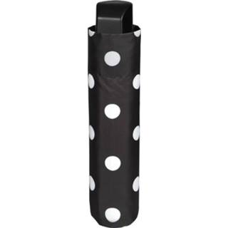 👉 Zwart polyester One Size Color-Zwart vrouwen Perletti mini-paraplu Grote Stip dames 96 cm 8720585044238