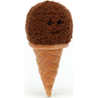 👉 Active Jellycat irresistable ice cream knuffelijsje chocolate - 18 cm