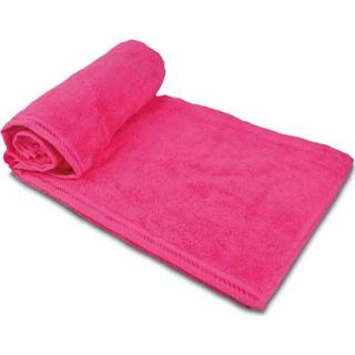 👉 Strandlaken magenta katoen XL Color-Paars - Beach Towel Fuchsia 8717755313751