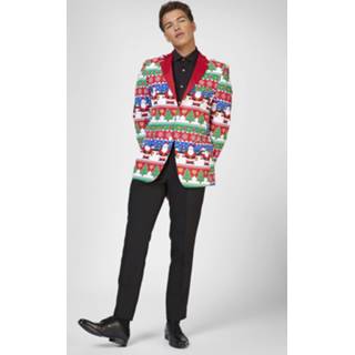 👉 Polyester 52 Color-Meerkleurig mannen OppoSuits verkleedblazer Snazzy Santa heren maat 8719874030458