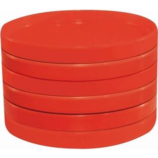 👉 Onderzetter rood melamine One Size Color-Rood Zak!Designs onderzetters Party 10 cm 6 stuks 707226749705