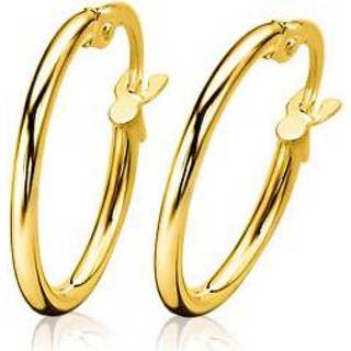 👉 Oorring goud One Size array Zinzi Gold ZGO128 Oorringen geelgoud-zirconia 17,5 x 1,5 mm 8718968118614