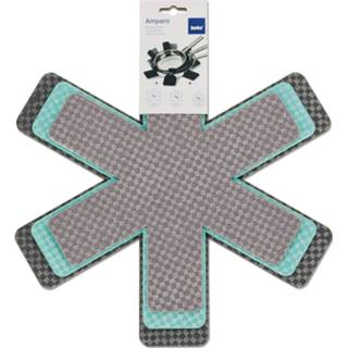 👉 Turkoois grijs vilt One Size Color-Grijs Kela Keuken panbeschermers Amparro 39 cm turquoise/grijs 3 stuks 4025457123283
