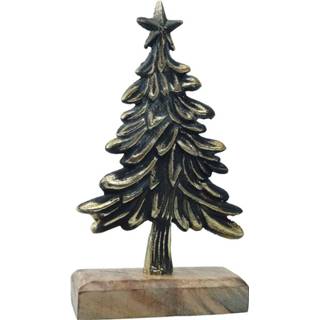 👉 Kerstboom aluminium hout messing One Size grijs Marrey Beeld 22 x 5 12,5 cm Aluminium/hout 8720014481092