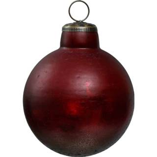 👉 Kerstbal paars glas One Size rood Mustard H10 x Ø10 cm 8720014437679