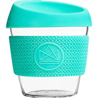 👉 Koffieglas glas siliconen One Size Color-Groen Neon Kactus Free Spirit 220 ml glas/siliconen mint 5060621220329