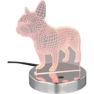 👉 Tafellamp transparant acryl staal One Size Color-Zilver Reality Dog led 17 cm 3W 200lm 4017807416008