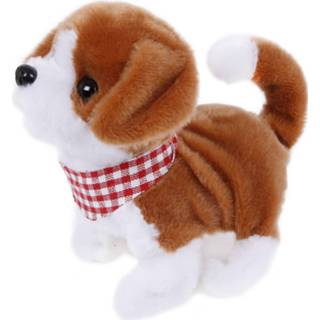 👉 Pluche One Size Color-Bruin wit bruin Take Me Home loophond 17 cm junior wit/bruin 8713219344750