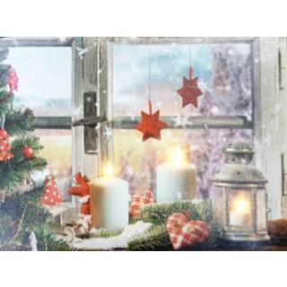 👉 Canvas One Size Color-Meerkleurig Peha muurdecoratie Kersttafereel led 20 x 15 cm 8712953205266