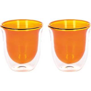 👉 Koffieglas oranje glas One Size Color-Oranje La Cafetière Core 220ml dubbelwandig 2 stuks 5050993357921