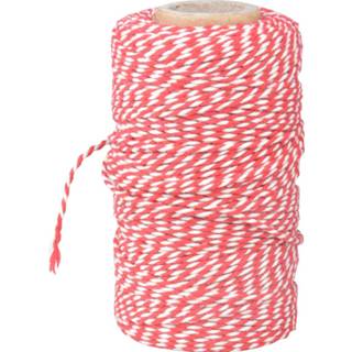👉 Bind touw active rood wit 1x Rood/wit keuken bindtouw 100 meter
