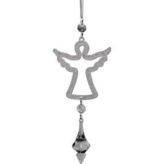 👉 Wit acryl zilver One Size Color-Wit Peha kersthanger engel 8 cm wit/zilver 8712953630525