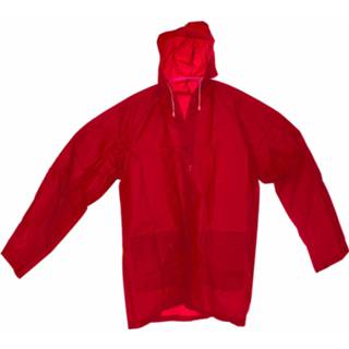 Regenjas rood polyester l Color-Rood Free and Easy met capuchon unisex maat 8719817517046