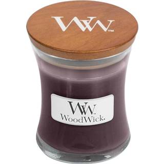 👉 Kaars zwart pruim klein One Size GeenKleur Woodwick Black Plum Cognac 5038581077918