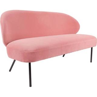 👉 Sofa polyester fluweel One Size Color-Roze roze Leitmotiv Puffed 143 x 65 cm 8714302685613