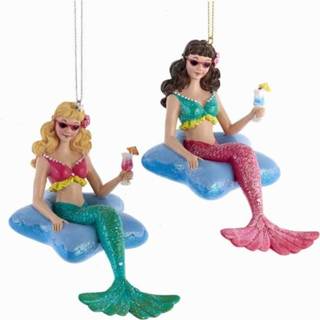 👉 S One Size GeenKleur Mermaid In Starfish Float 2,75 inch Kurt S. Adler 86131540981