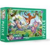 👉 Legpuzzel karton One Size Color-Meerkleurig Rebo Productions Jungle junior 48 stukjes 8720387822263
