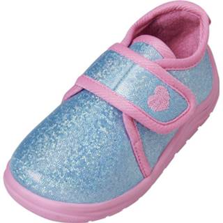 👉 Babyschoenen turkoois roze textiel Color-Blauw baby's meisjes Playshoes turquoise/roze maat 22/23 4010952552959