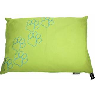 👉 Honden kussen katoen One Size Color-Groen limoen Lex & Max hondenkussen Happy Feet 70 x 100 cm lime 8719733002190